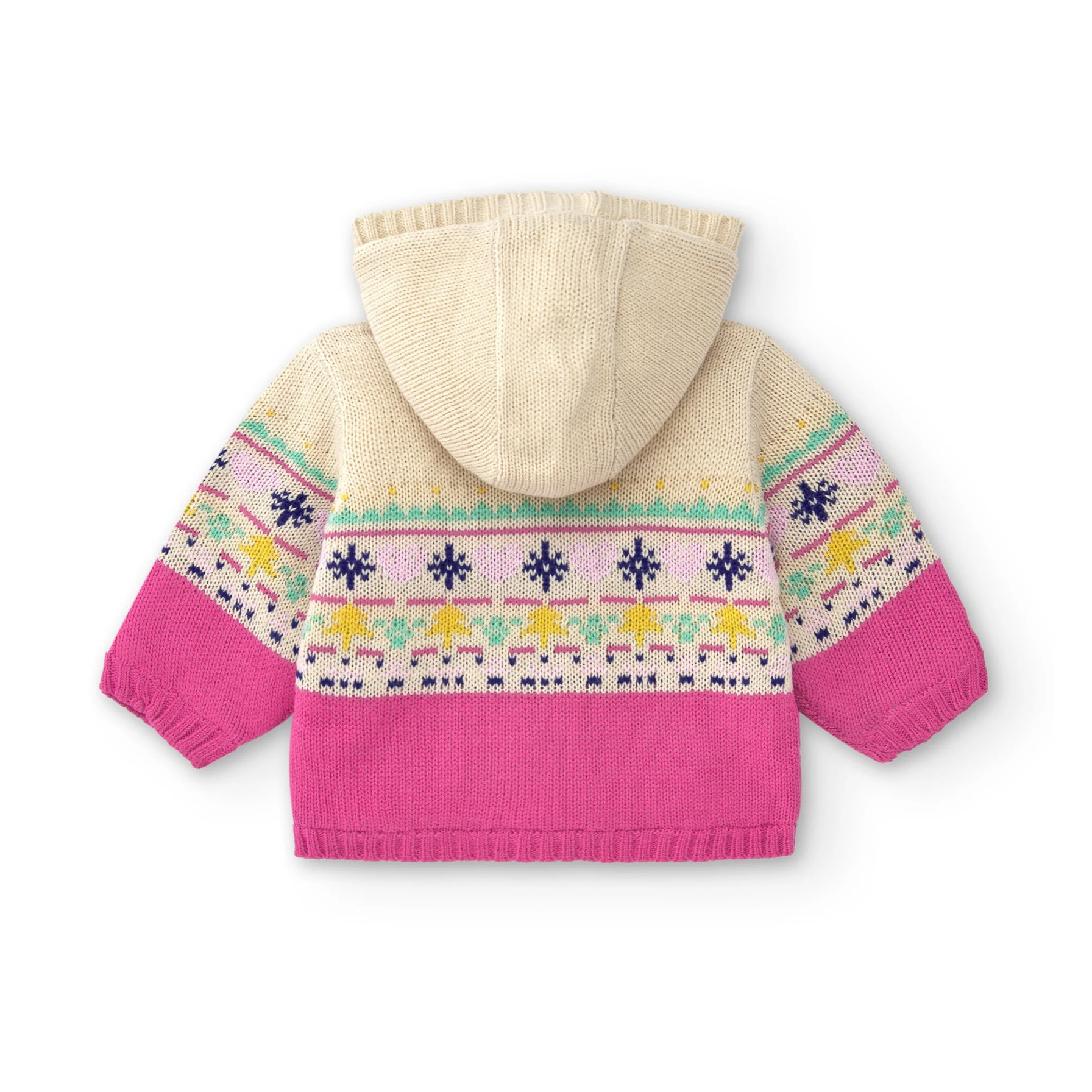 Cardigan Multicolore Con Cappuccio