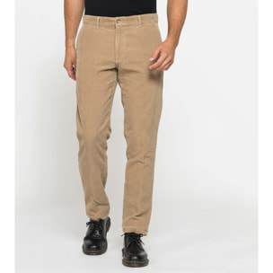 PANTALONE CHINO IN VELLUTO 1000 RIGHE TINTO PEZZA