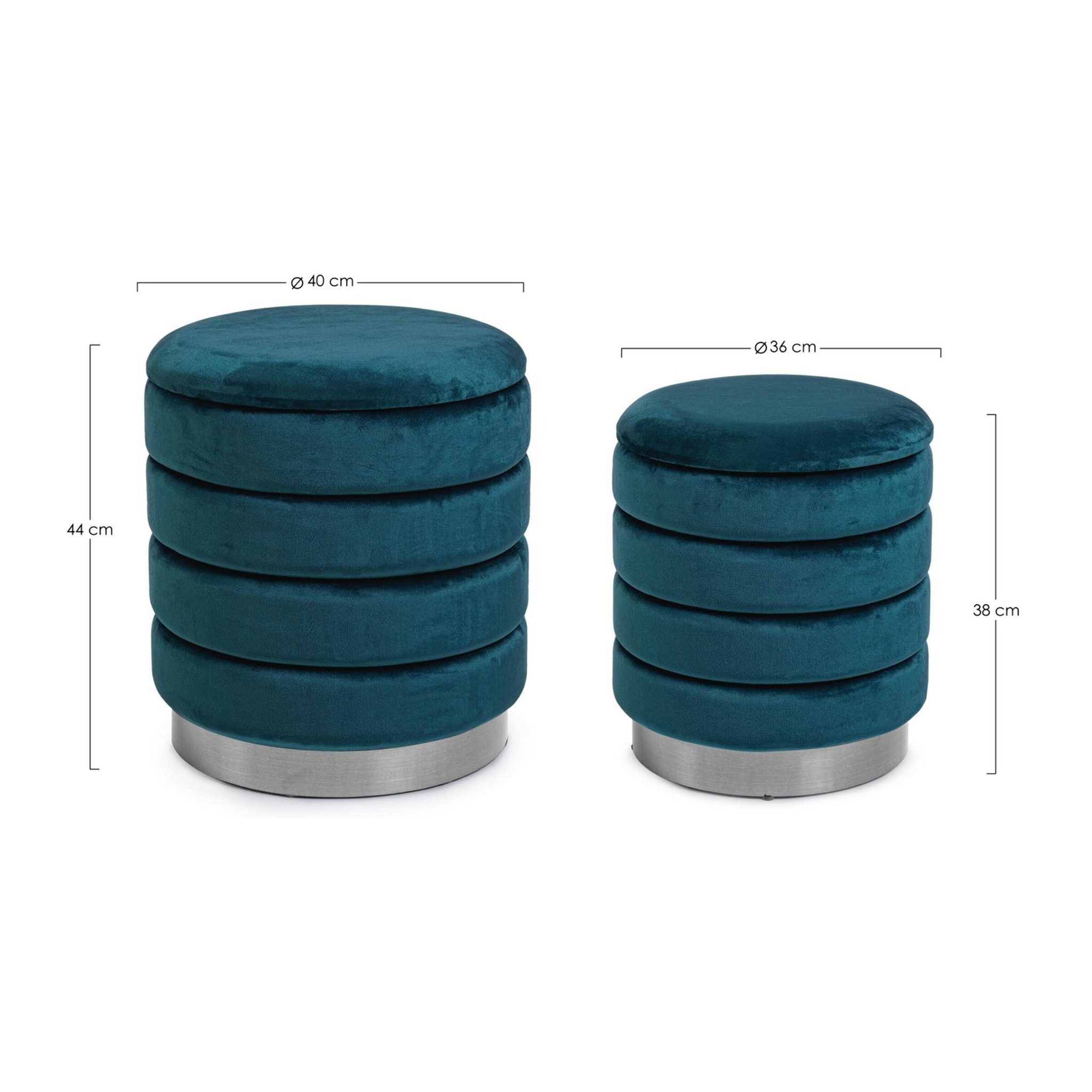 SET DI 2 POUF DARINA NAVYUS