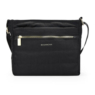 Bolso bandolera negro con cremallera