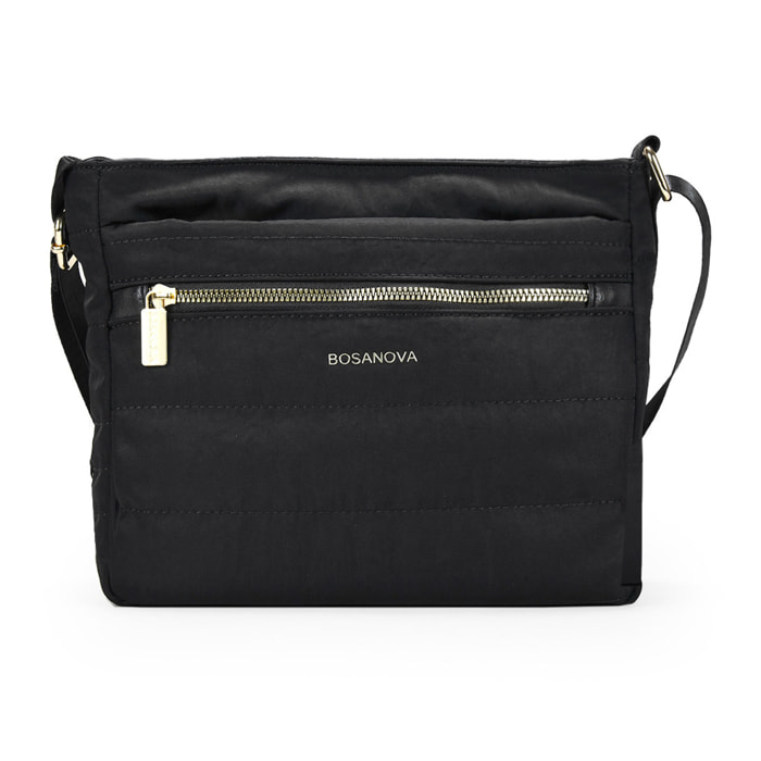 Bolso bandolera negro con cremallera