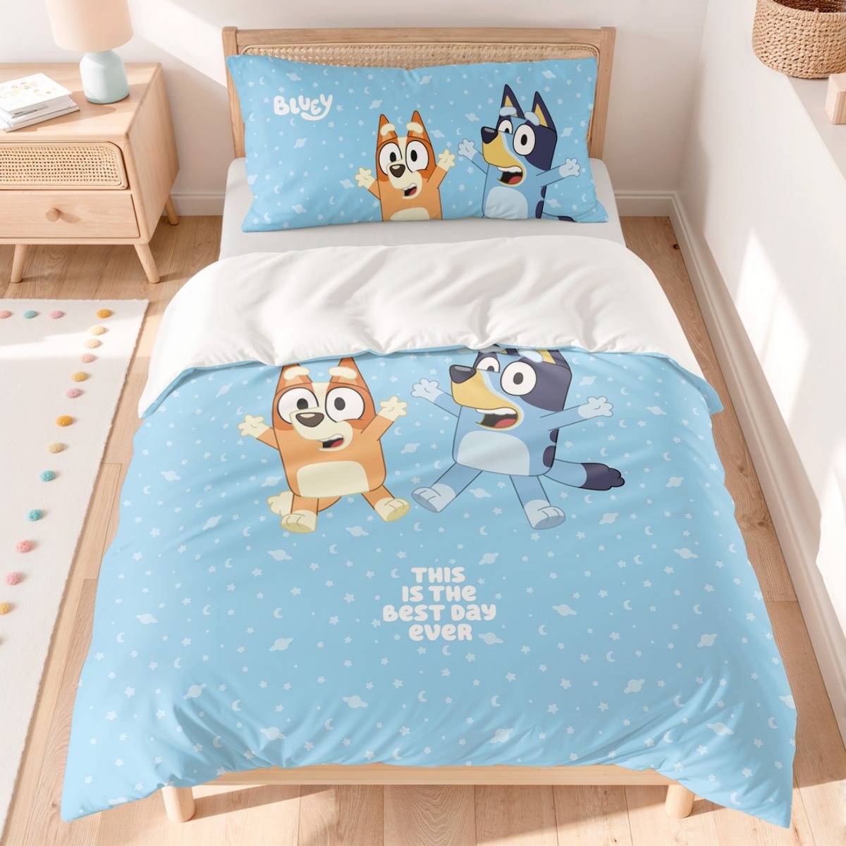 Funda nordica BLUEY + funda almohada 45x125