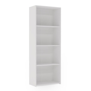 Libreria a colonna LONI 160x60 cm bianca con 5 ripiani a giorno