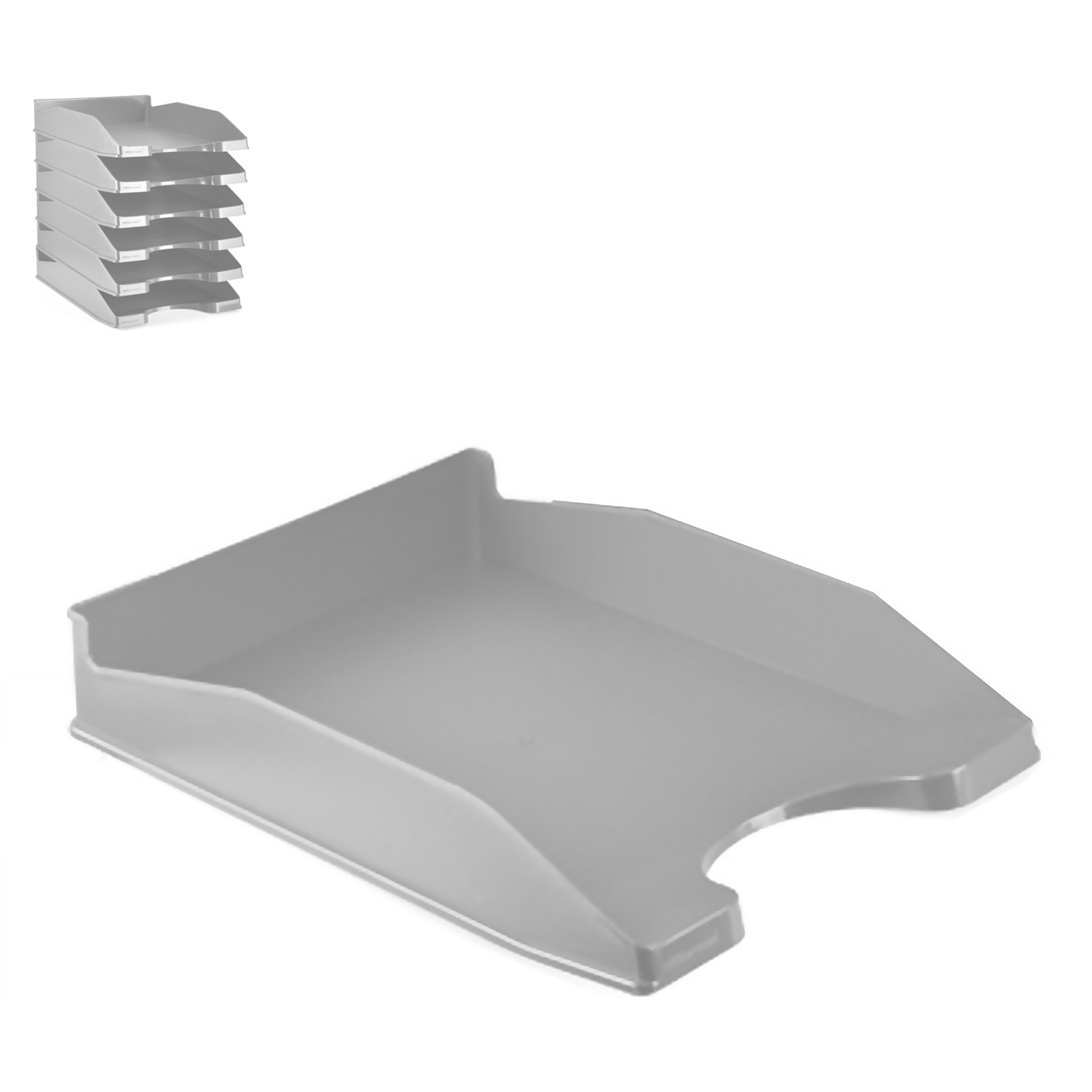 PACK 6 Uds. VASSOIO UFFICIO GRIGIO SCURO