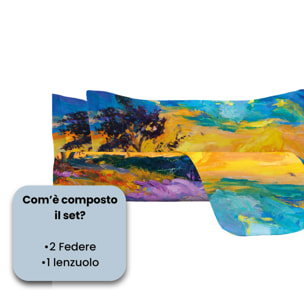PARURE LETTO SOGNI D'AUTORE, Stampa Digitale, 100% Cotone - 12