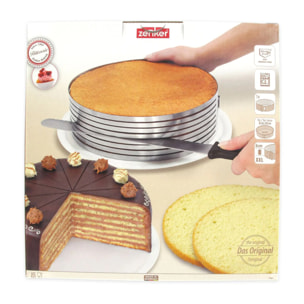 Cercle à pâtisserie pour trancher les gâteaux en étages 26 à 28 cm Zenker Smart Pastry