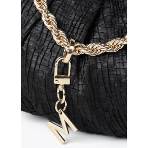 Mini borsa satinata con fiocchi laterali