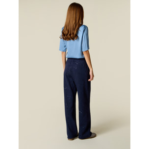 Oltre - Joggers in felpa con paillettes - Blu