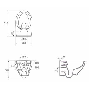 Pack WC Bati-support Geberit avec Cuvette Cersanit Dormo sans bride + Plaque blanche (DormoGeb3)