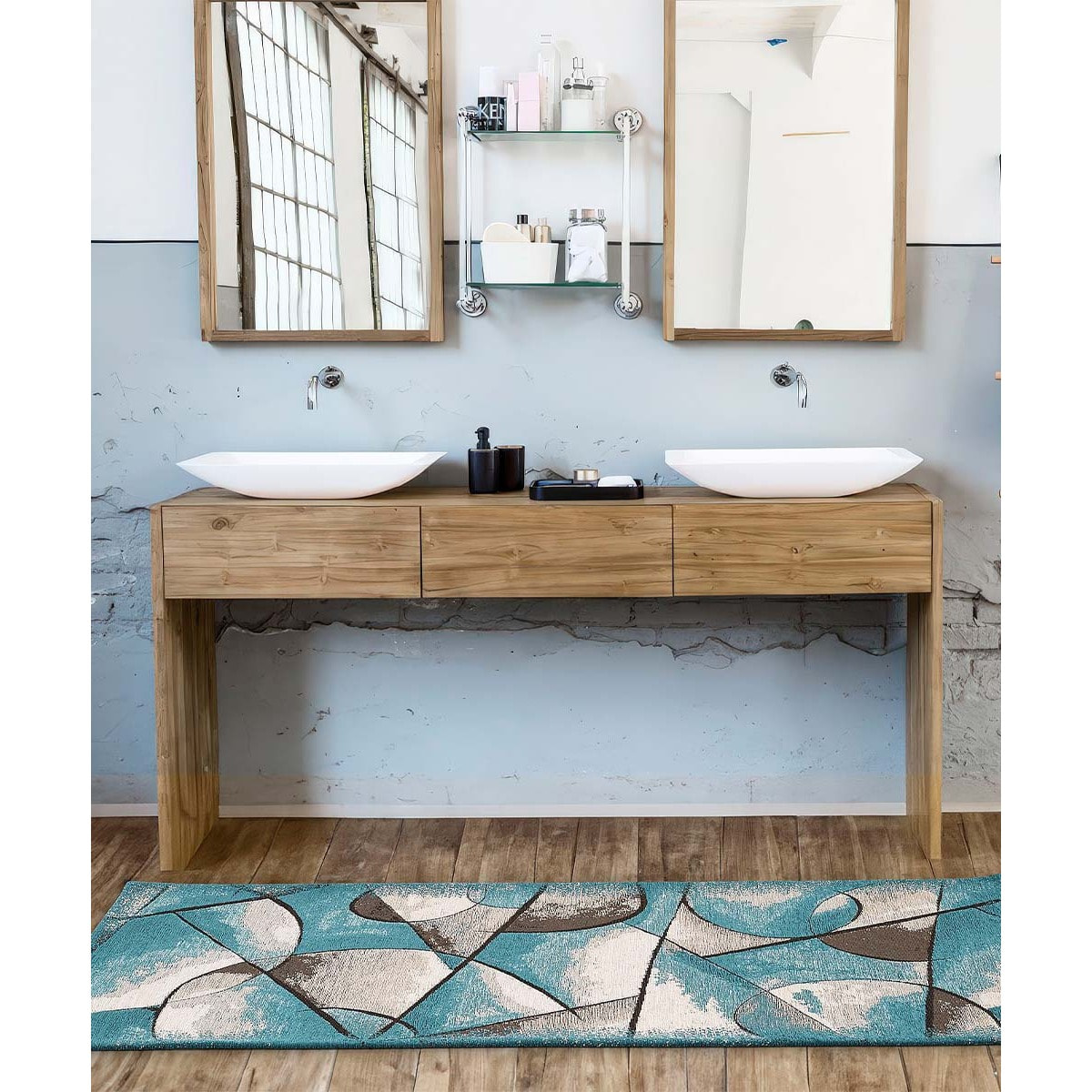 Tappeto Multiuso Cucina Bagno Moderno Jeans