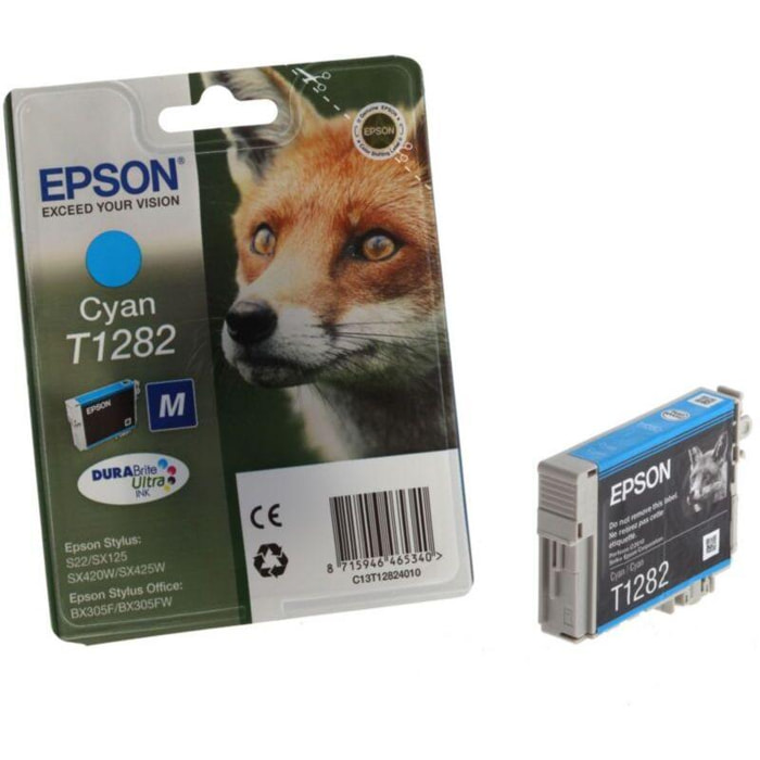 Cartouche d'encre EPSON T1282 Cyan série Renard