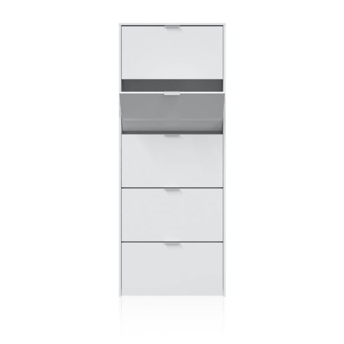 Zapatero Nia 5 Puertas Blanco Brillo