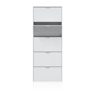 Zapatero Nia 5 Puertas Blanco Brillo
