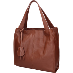 Borsa a spalla  da donna In Vera pelle Made in Italy 34x32x11 cm