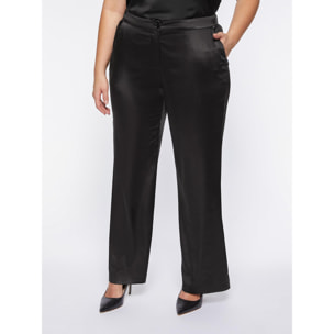 Fiorella Rubino - Pantalones elegantes de raso - Negro