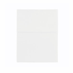Drap plat uni en satin de coton, TEOPHILE, Blanc Neige