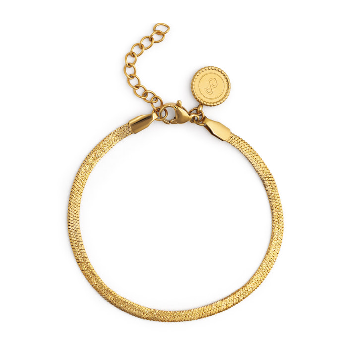 Bracciale Lisse Sparkling Acciao Placcato Oro