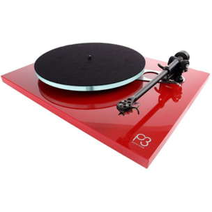 Platine vinyle REGA Planar 3 avec EXACT rouge brillant