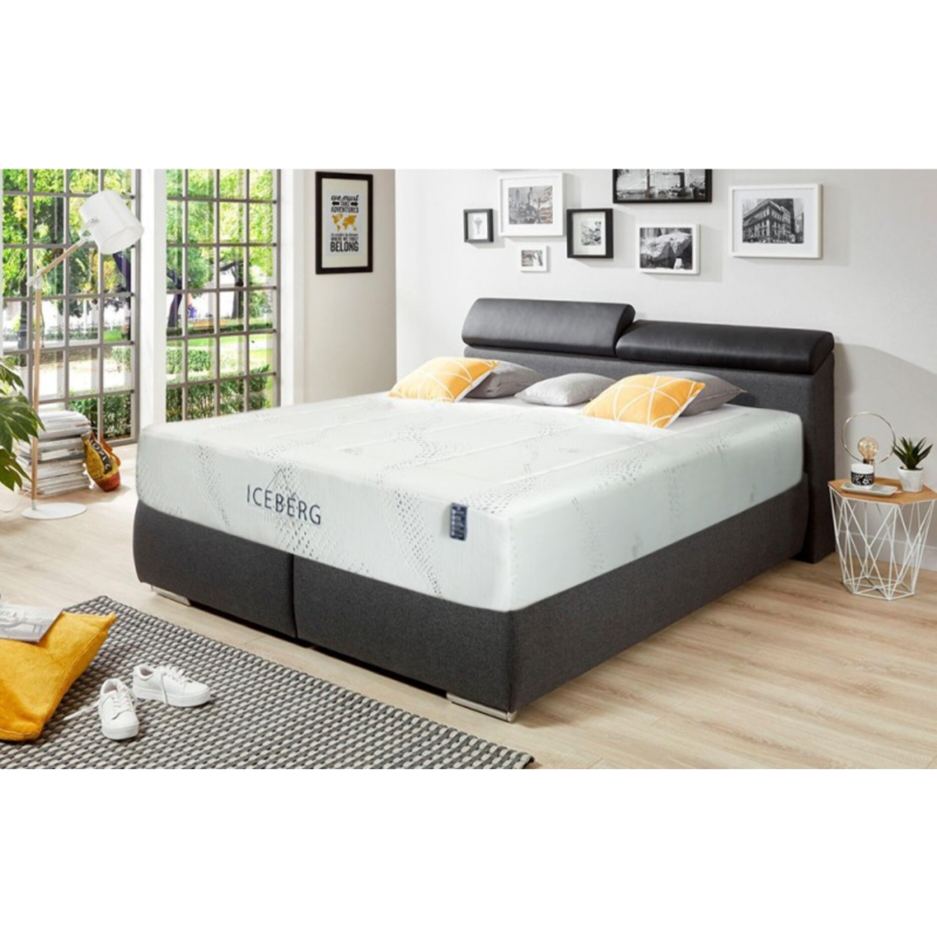 Matelas Iceberg déhoussable - Gamme Luxe Hôtelière : véritable mousse mémoire de forme et gel frais à haute denisté 60KG/M3