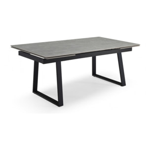 Table extensible en céramique marbre grey L160/240cm - 9 piètements - UNIK