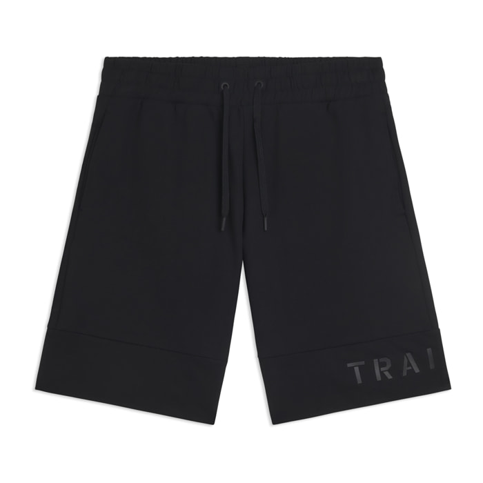 Shorts sportivi con stampa gommata e tasche multiple