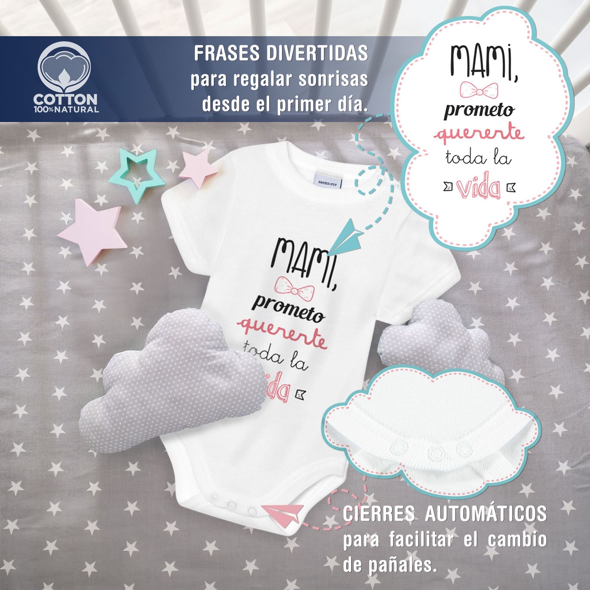 Body bebé personalizado frases algodón