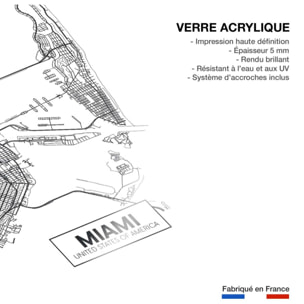 Tableau miami usa Tableau plexiglas