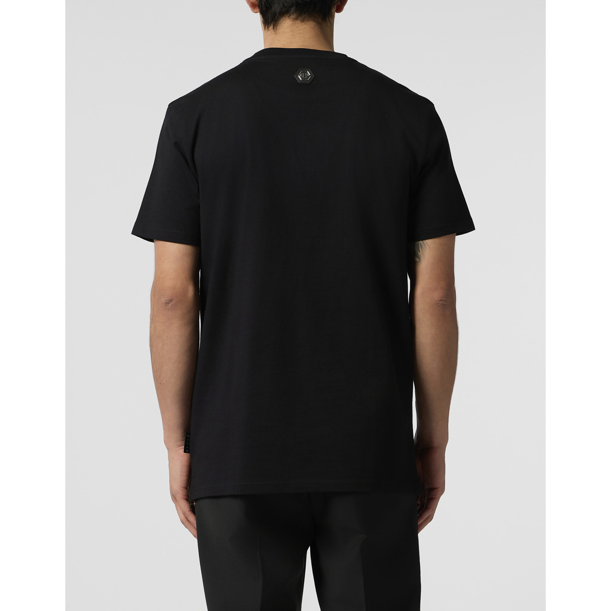 PHILIPP PLEIN Round Neck T-Shirt Chrome Skull Stones