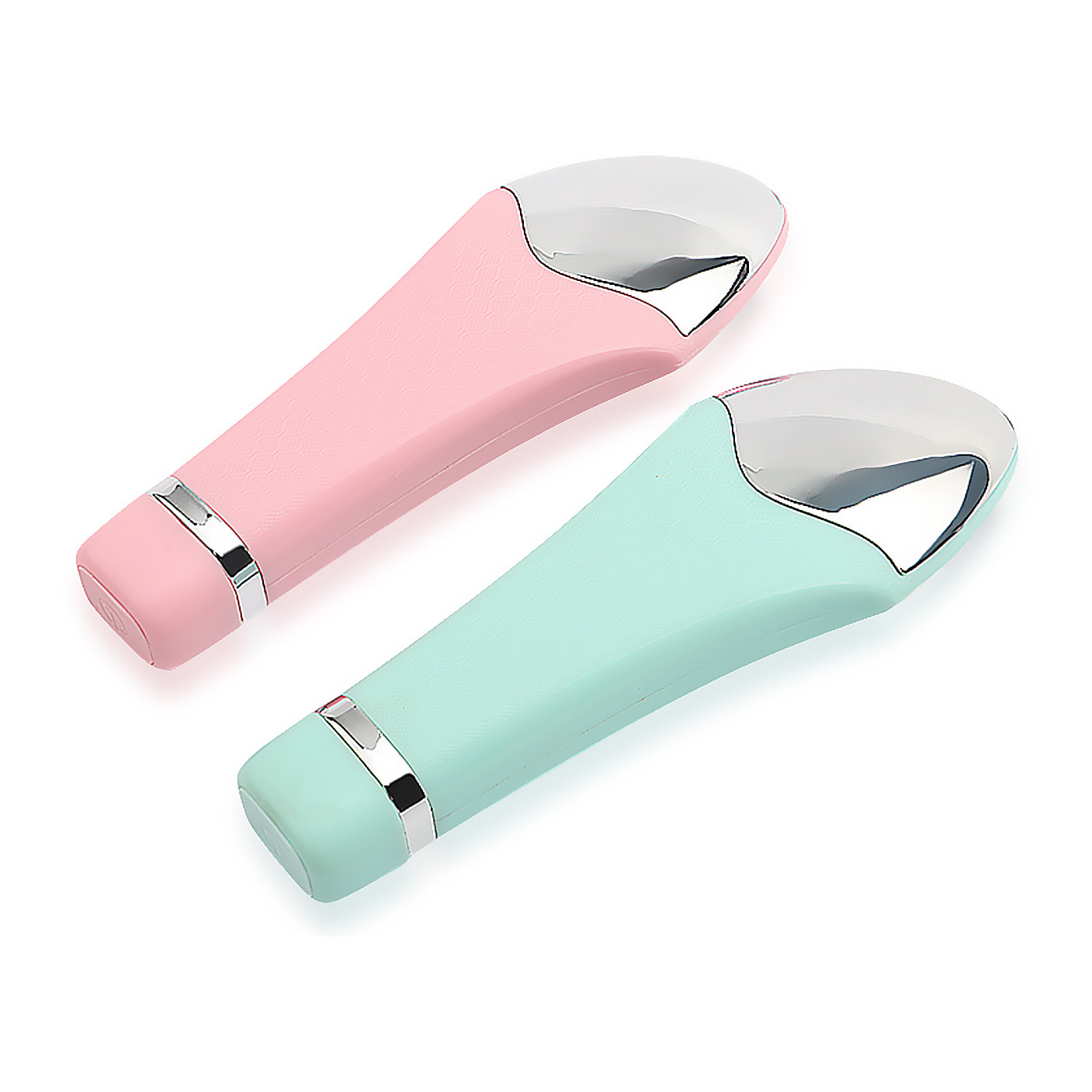 Spazzola esfoliante e massaggiante portatile, funzionamento a batteria.