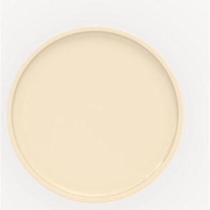 Table d'appoint laquée blanche en MDF, D40 cm - Nora