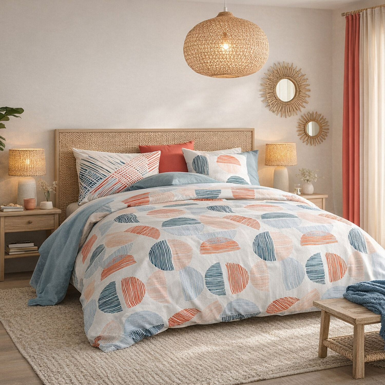 Parure de couette 3pcs en coton halley