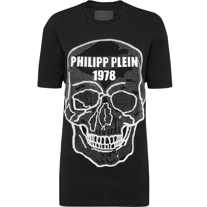 PHILIPP PLEIN T-shirt Round Neck SS Crystal Skull