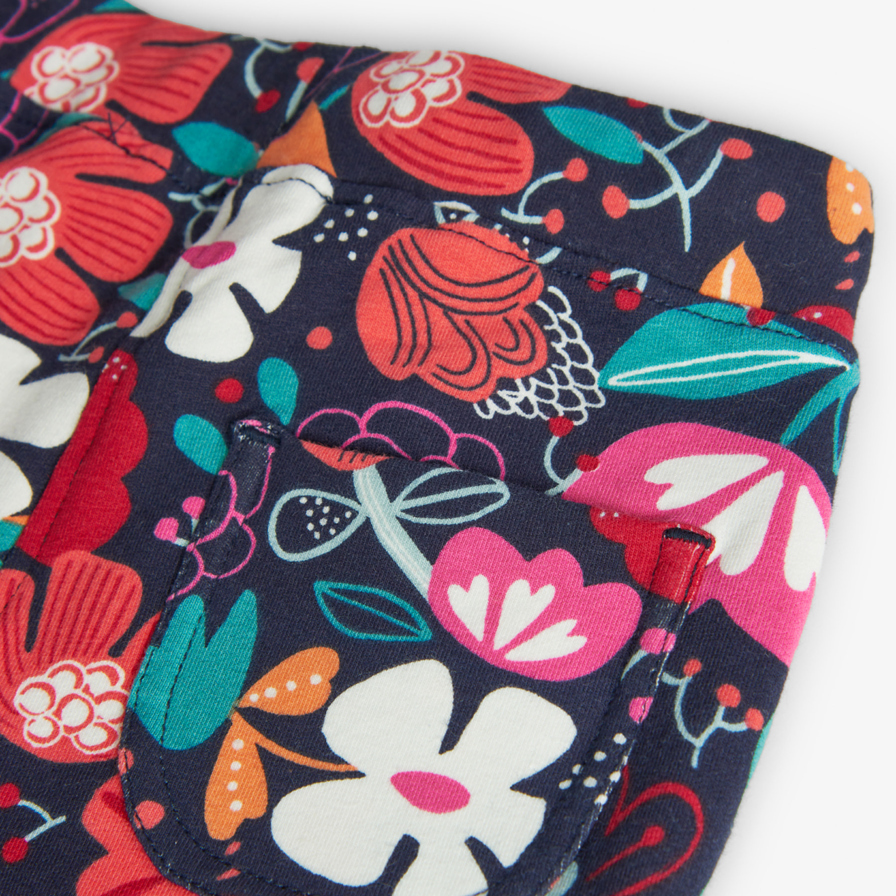 Pantalón felpa flores de bebé -BCI