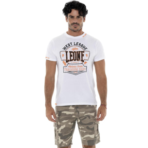 Camiseta de algodón de manga corta para hombre Leone Military 1947