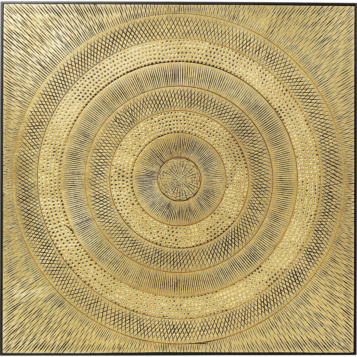 Tableau Art Circle doré 120x120cm Kare Design