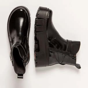 Botines 1795 NAPPA SHINNY BLACK / LEEDS color Black