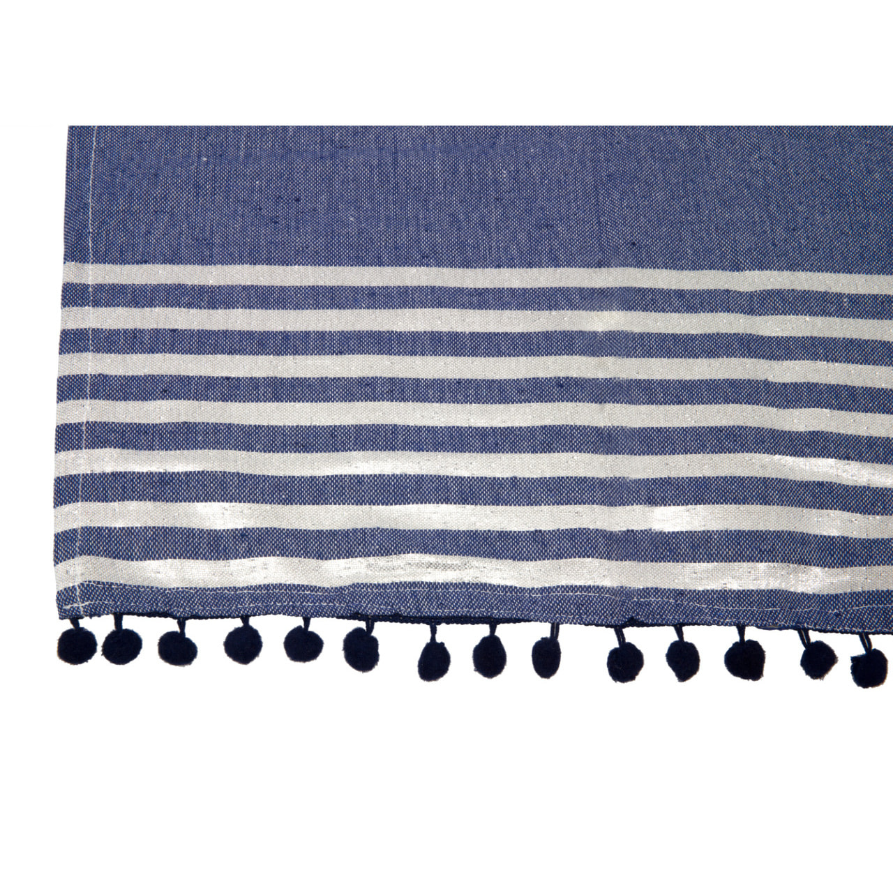 Telo Mare Fouta Modello Lurex New Pierre Con Pon Pon