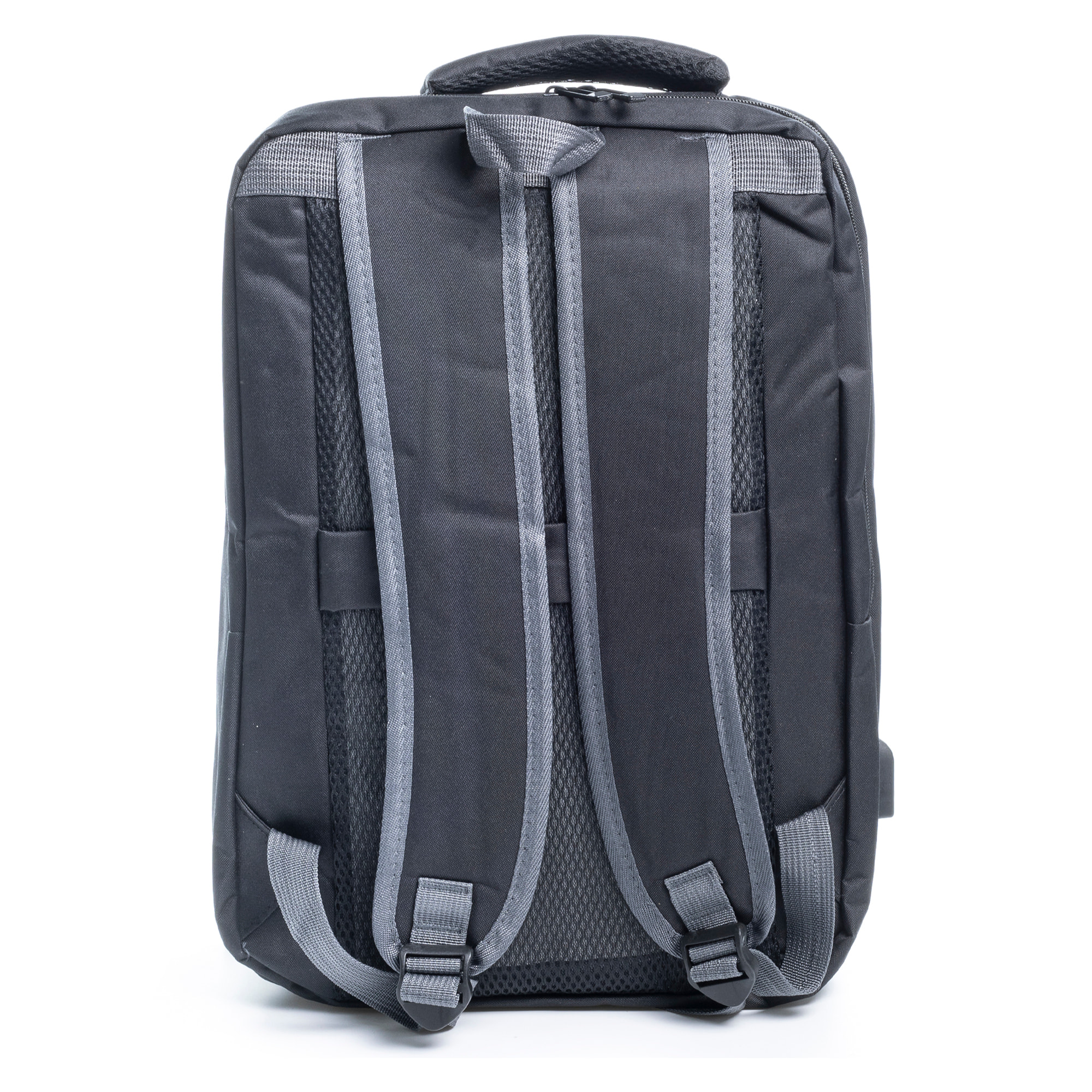 Zaino da cabina multiscomparto, porta laptop 17". Adattabile a Trolley. Presa USB esterna nascosta.