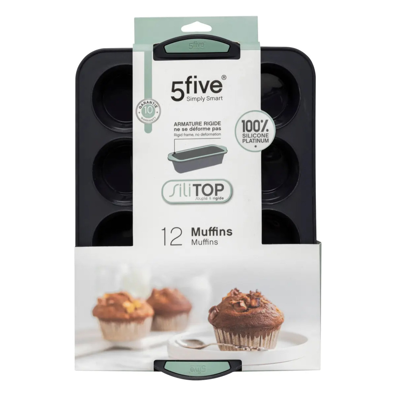 Moule 12 muffins silicone- Noirrouge Silitop