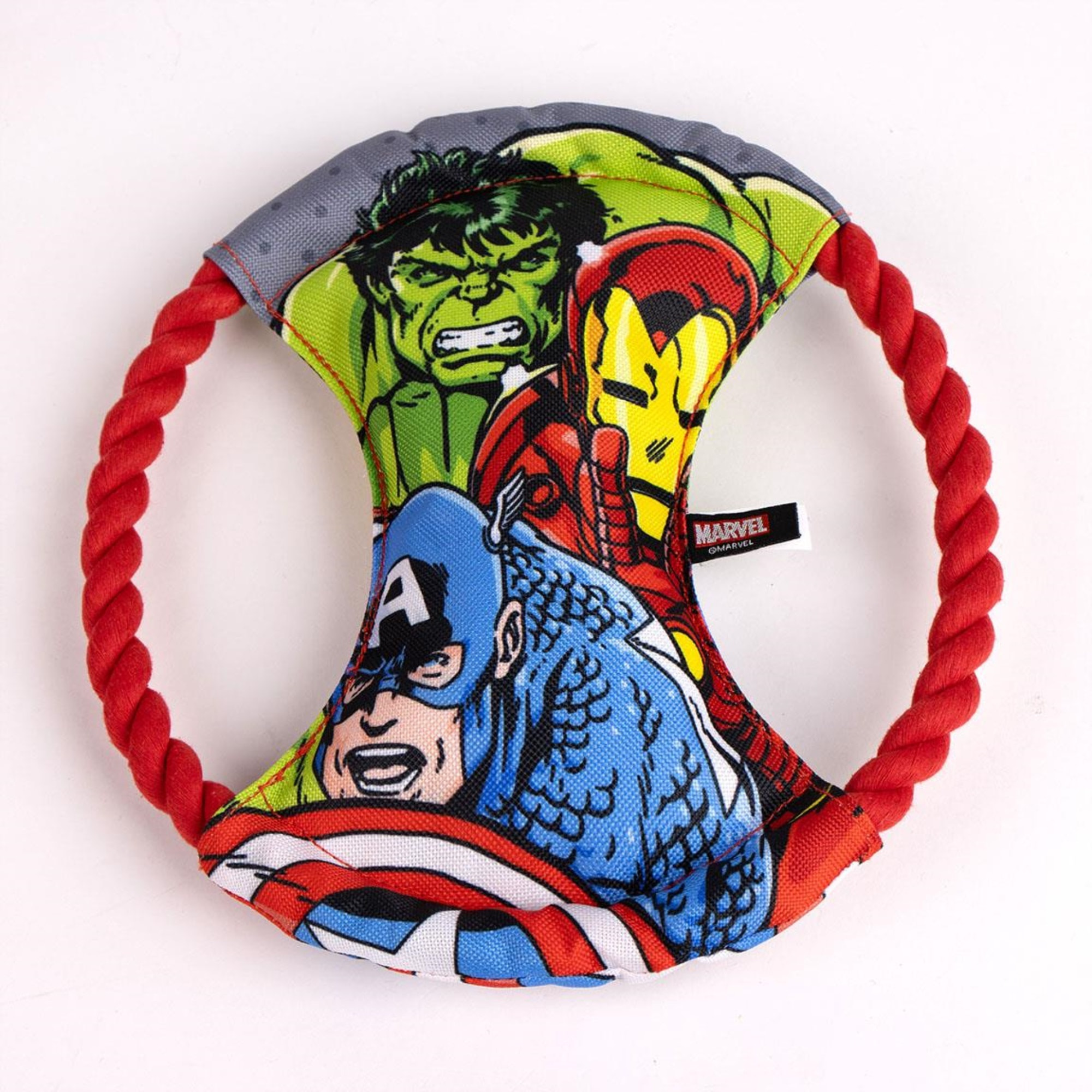 Set para mascota con juguete diseño marvel
