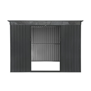 Abri de jardin métal 4,72m² avec puits de lumière et kit d'ancrage AUDOMAROIS