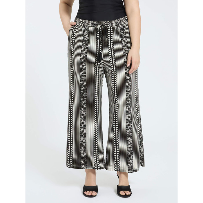 Fiorella Rubino - Pantalones palazzo de punto - Negro