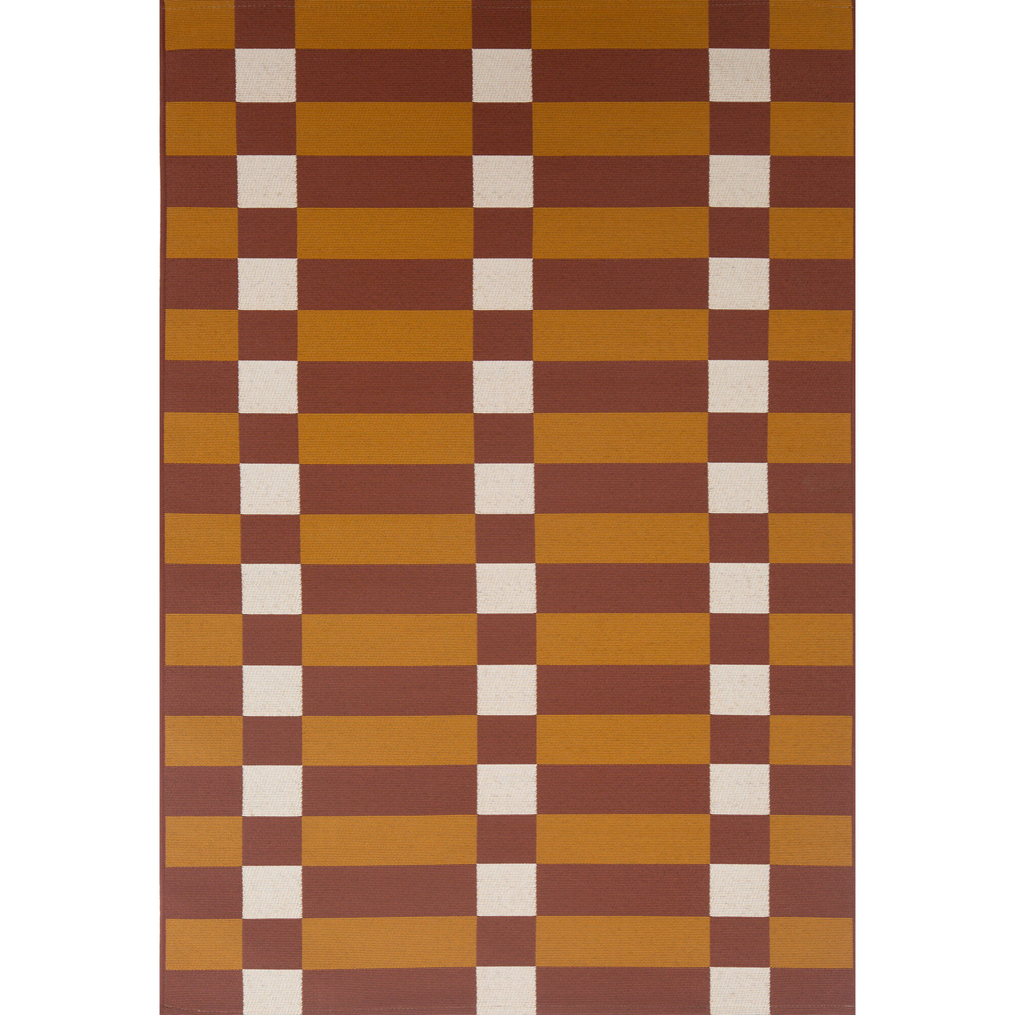 RIVIERA - Tapis intérieur/extérieur à motif carreaux marron