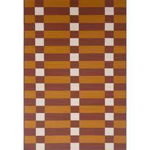 RIVIERA - Tapis intérieur/extérieur à motif carreaux marron