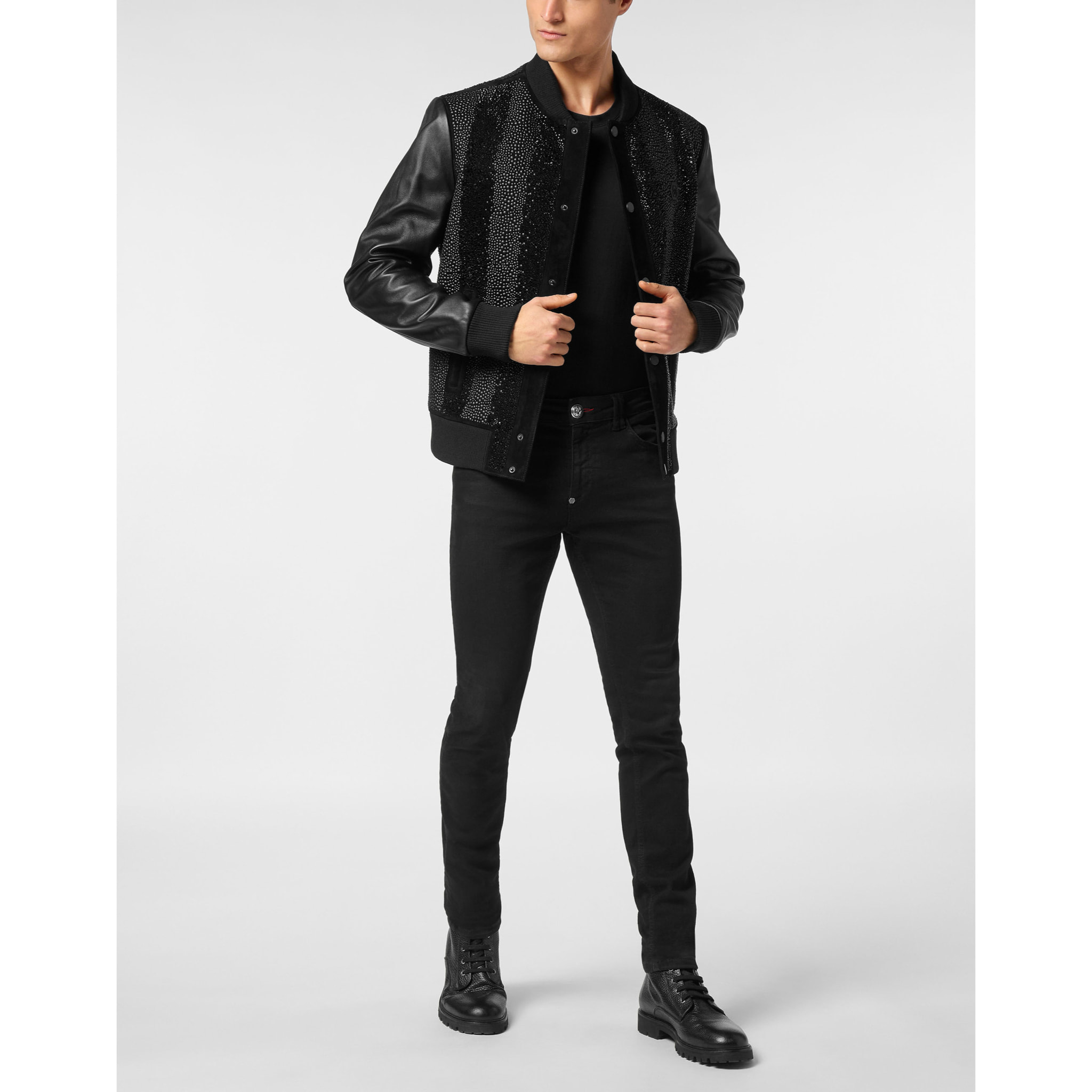 PHILIPP PLEIN Leather Bomber