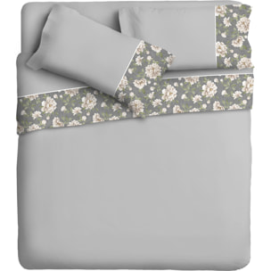 Completo letto Armonie IPERSAN Puro Cotone Corolla Grigio