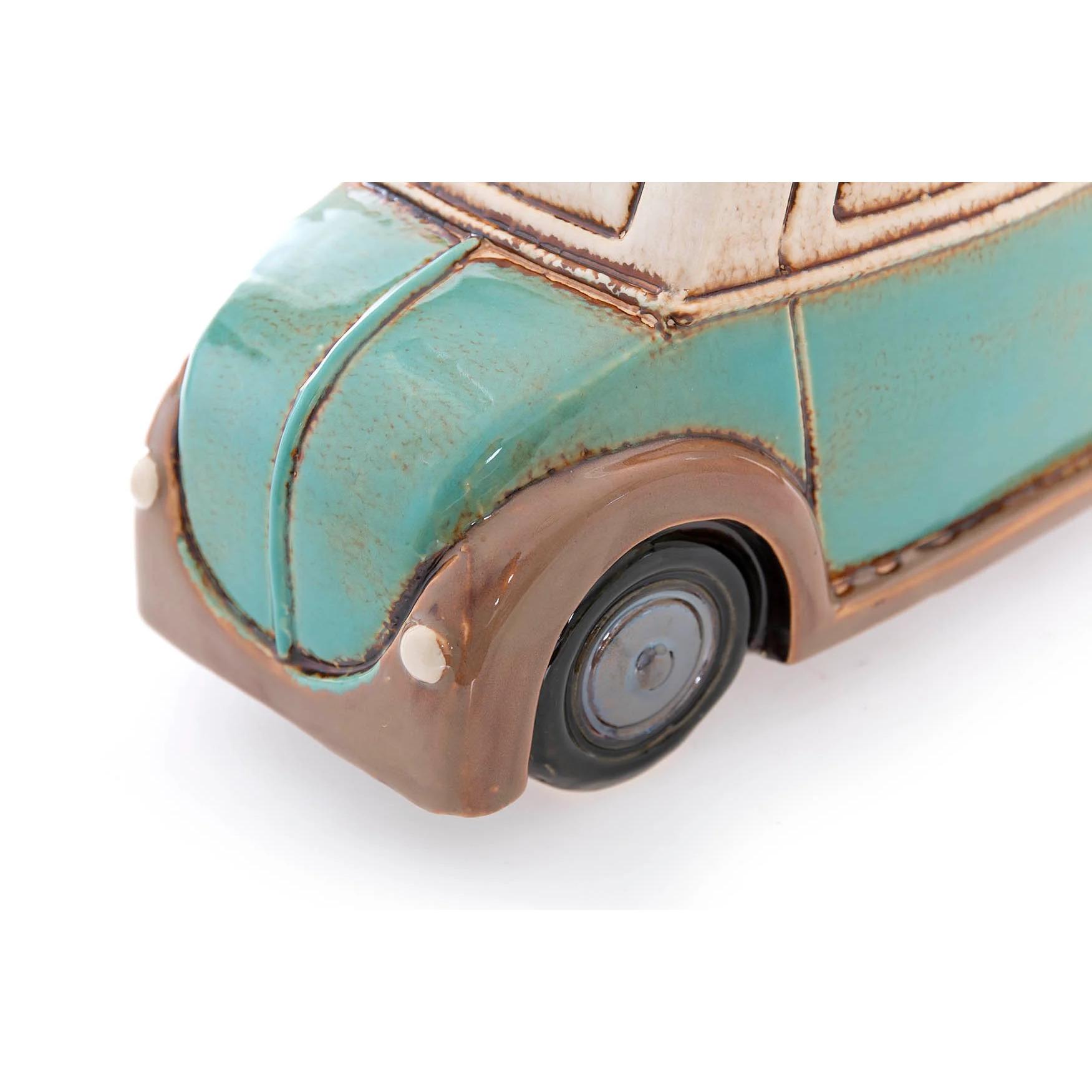 Coche Ceramica Con Macetero 31x11x17 Cm