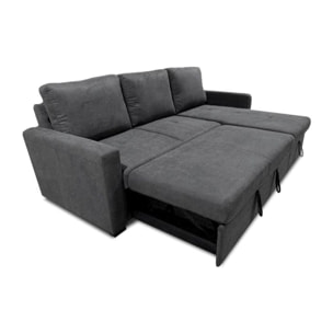 Sofá cama con chaiselongue reversible 4 plazas Saira Gris