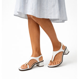 Sandali infradito con accessorio - tacco 6,5 cm