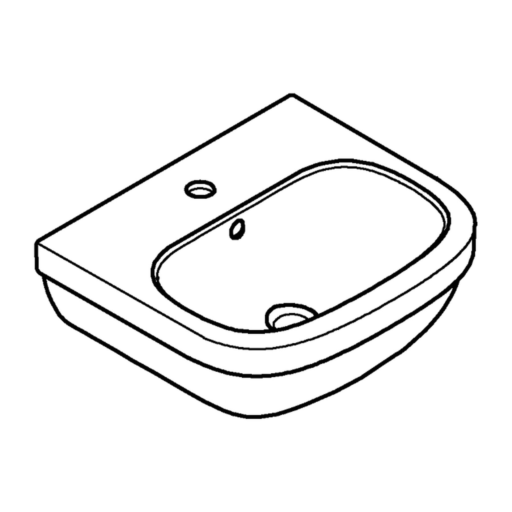 Lave-mains Euro Ceramic 45 cm blanc alpin